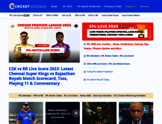 cricketschedule.net screenshot