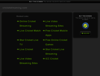 cricketstreaming.com screenshot