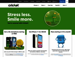 cricketwireless.com screenshot