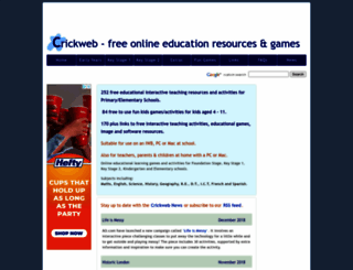 crickweb.co.uk screenshot