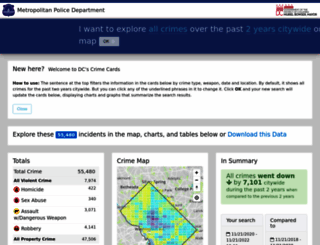 crimemap.dc.gov screenshot