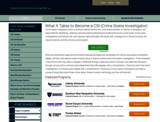 crimesceneinvestigatoredu.org screenshot