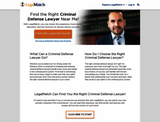 criminallawyers.legalmatch.com screenshot