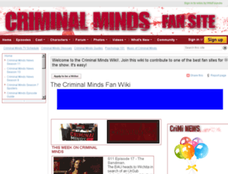 criminalmindsfanwiki.com screenshot
