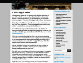 criminologycareerstoday.com screenshot