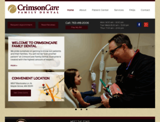 crimsoncaredental.com screenshot