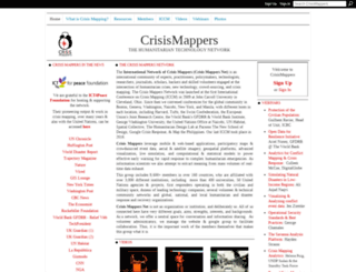 crisismappers.net screenshot