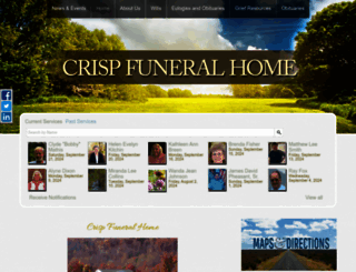 crispfuneralhome.org screenshot