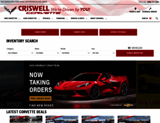 criswellcorvette.com screenshot