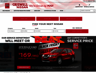 criswellnissan.com screenshot