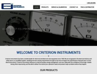 criterioninstr.com screenshot