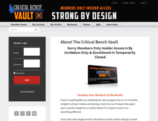 criticalbenchvault.com screenshot
