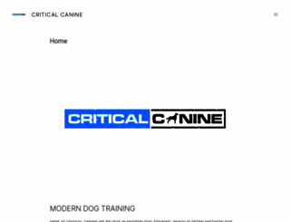 criticalcanine.org screenshot