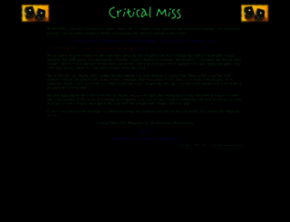 criticalmiss.com screenshot