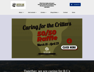 crittercarewildlife.org screenshot