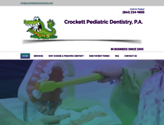 crockettpediatricdentistry.com screenshot
