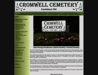 cromwellcemetery.org screenshot