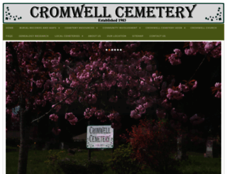 cromwellcemetery.org screenshot