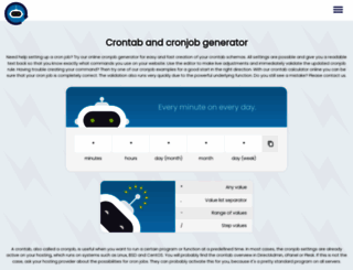 crontab-generator.com screenshot