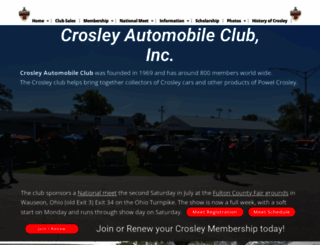 crosleyautoclub.com screenshot