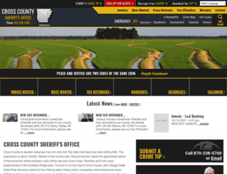 crosscountysheriff.org screenshot