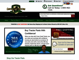 crosscreektractor.com screenshot