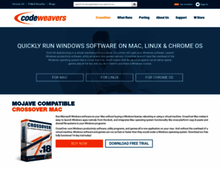 crossover.codeweavers.com screenshot