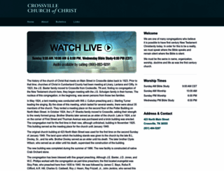crossvillechurchofchrist.org screenshot