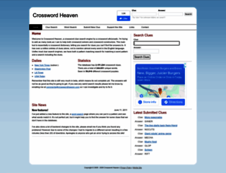 crosswordheaven.com screenshot