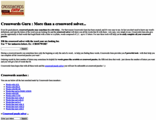 crosswordsguru.com screenshot