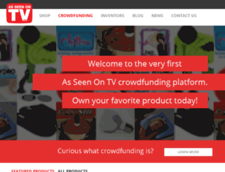 crowdfunding.asseenontv.com screenshot