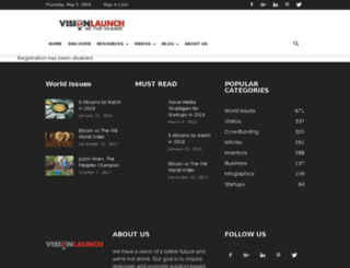 crowdfunding.visionlaunch.com screenshot