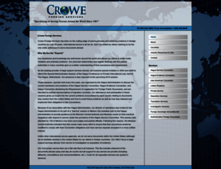 croweforeignservices.com screenshot