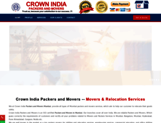 crownindiamovers.com screenshot