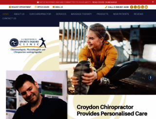 croydonsportsinjuryclinic.co.uk screenshot
