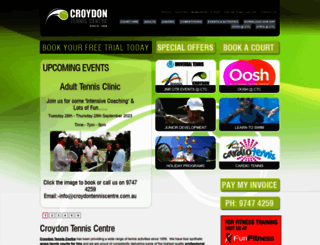 croydontenniscentre.com.au screenshot