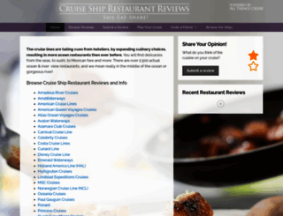 cruiseshiprestaurantreviews.com screenshot