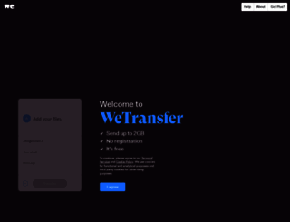 cruisin.wetransfer.com screenshot