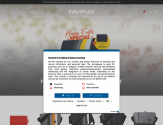 crumpler.co.uk screenshot
