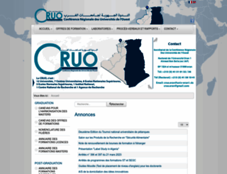 cruo.univ-oran1.dz screenshot