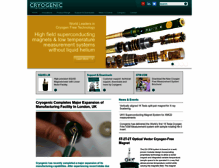 cryogenic.co.uk screenshot