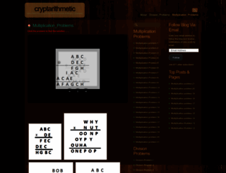 cryptarithmetic.wordpress.com screenshot