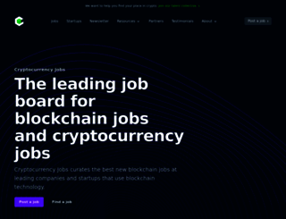 cryptocurrencyjobs.co screenshot