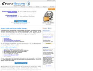 cryptoheaven.com screenshot