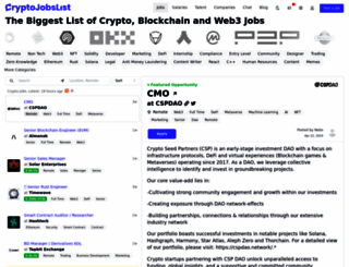 cryptojobslist.com screenshot