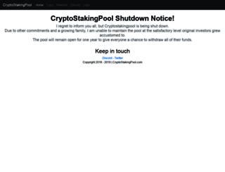 cryptostakingpool.com screenshot