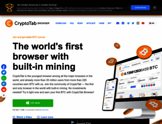 cryptotabbrowser.com screenshot