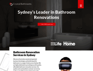 crystalbathrooms.com.au screenshot