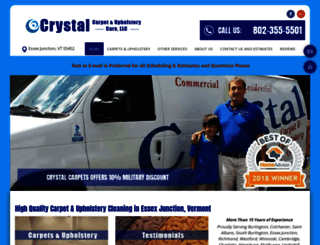crystalcarpetcarevt.com screenshot