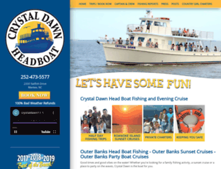 crystaldawnheadboat.com screenshot